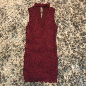 Burgundy Homecoming Dress from Charlotte Rouse!
